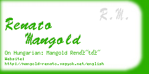 renato mangold business card